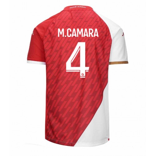 Fotbalové Dres AS Monaco Mohamed Camara #4 Domácí 2023-24 Krátký Rukáv